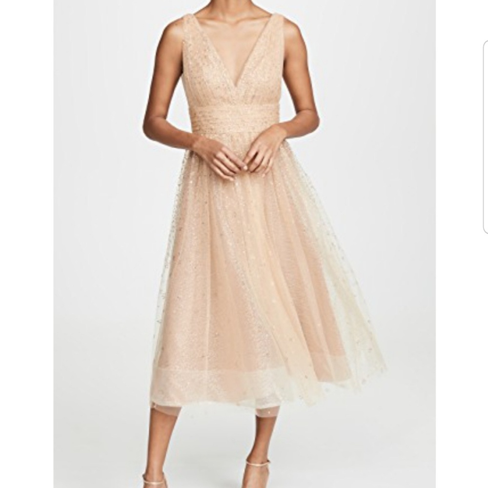 NEW Elegant Marchesa Tulle Glitter Gown